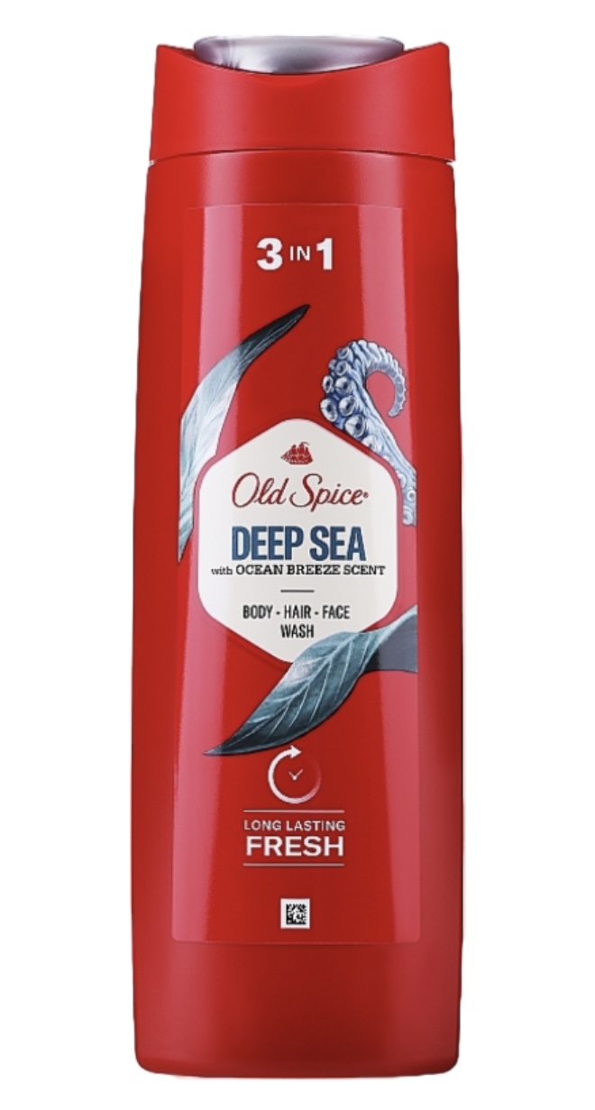 4.99 OLD SPICE DEEP SEA 3 IN 1 BODY HAIR FACE WASH 