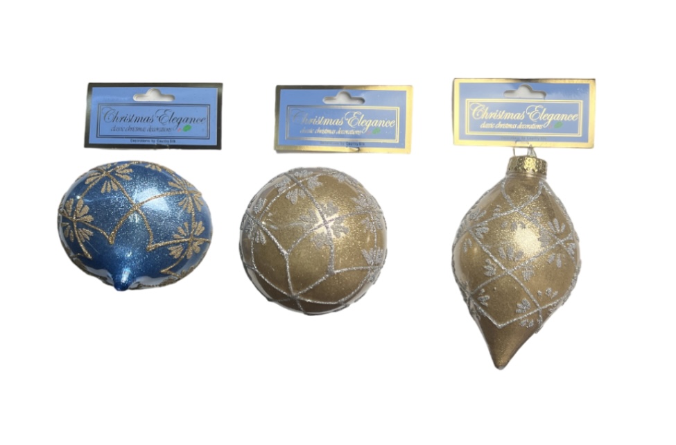 1.99 LIGHTBLUE/SILVER/GOLD ORNAMENT