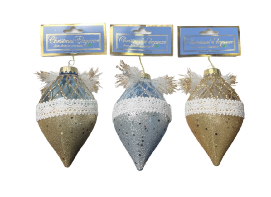 1.99 GOLD/BLUE/SILVER ASSORTED ORNAMENT