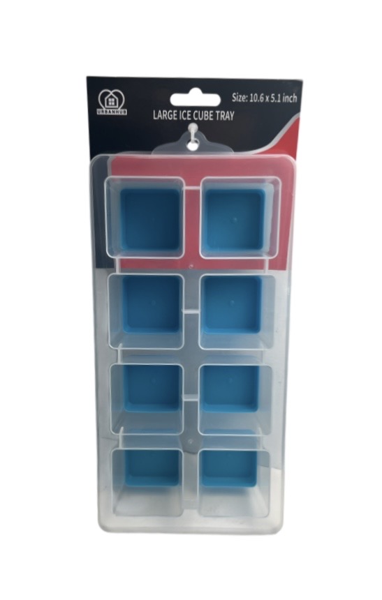 1.99 LARGE ICE CUBE TRAY 8 PACK 10.6 X 5.1 INCH