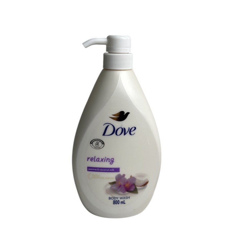 9.99 DOVE RELAXING JASMINE AND COCONUT MILK BODY WASH 800 ML
