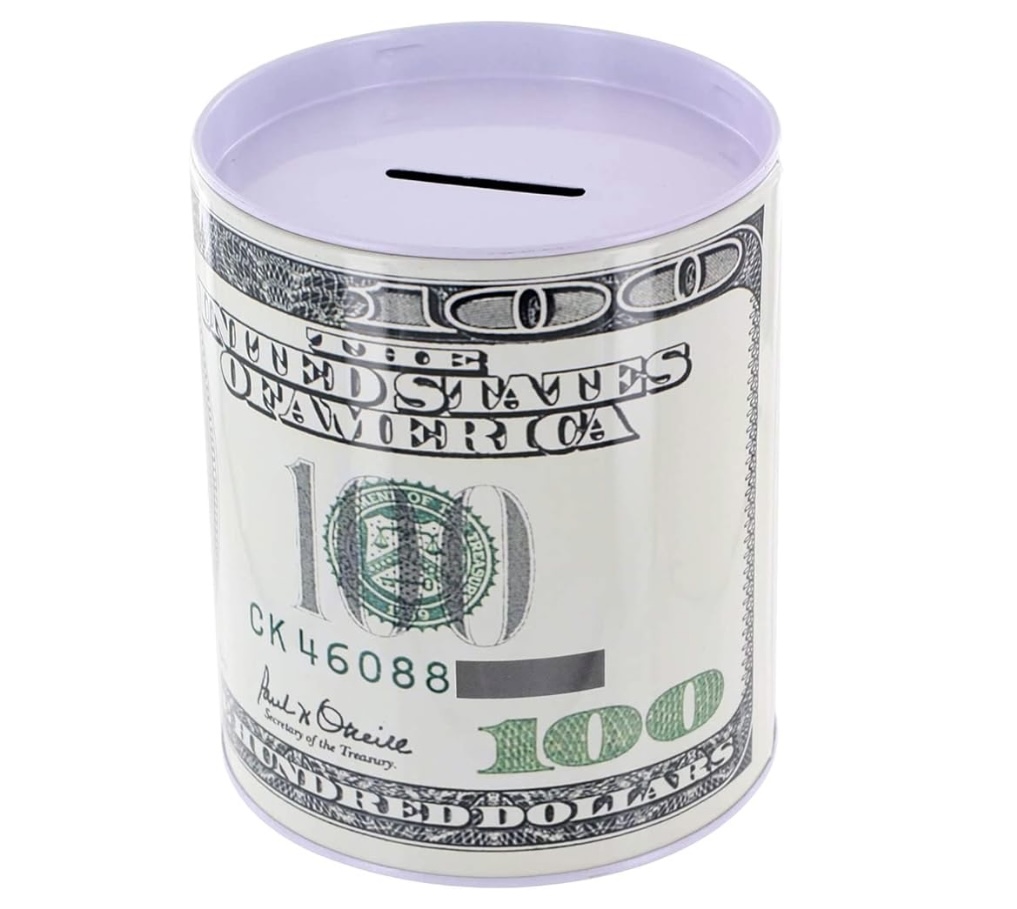 4.99 TIN SAVING MONEY BANK 15.5 CM X 21.5 CM