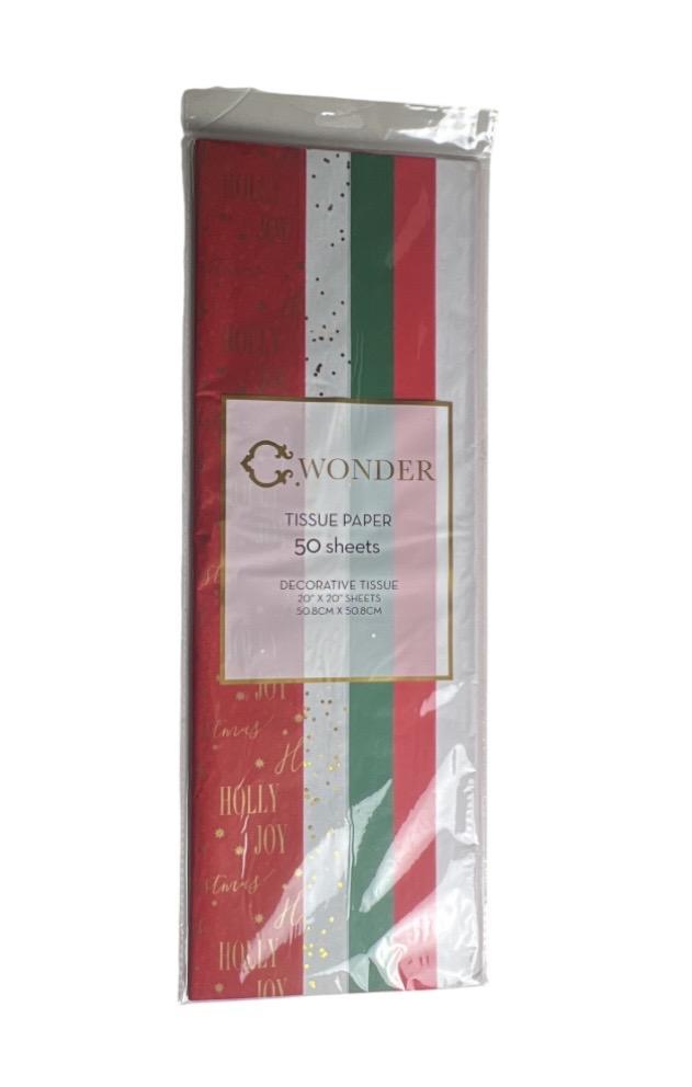 3.99 CHRISTMAS TISSUE PAPER 50 SHEETS 