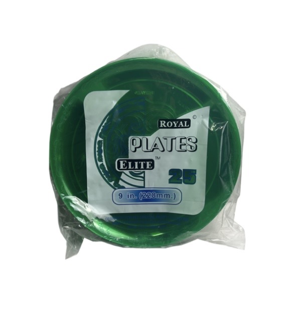 3.99 GREEN PLATES 6 INCH 25 PACK 