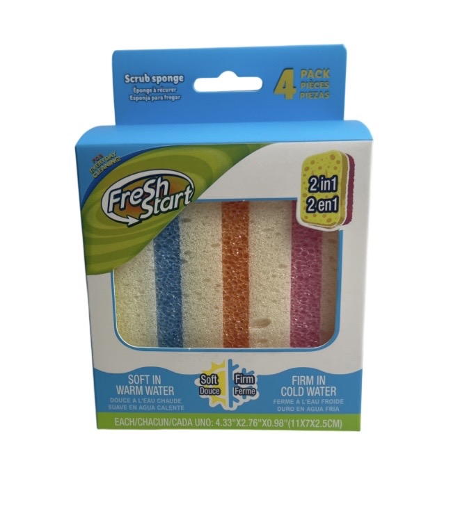 1.99 FRESH START SCRUB SPONGE 4 PACK 