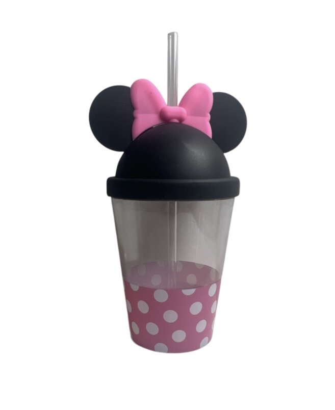 4.99 MINNIE MOUSE CUP WITH STRAW 18 FL OZ 