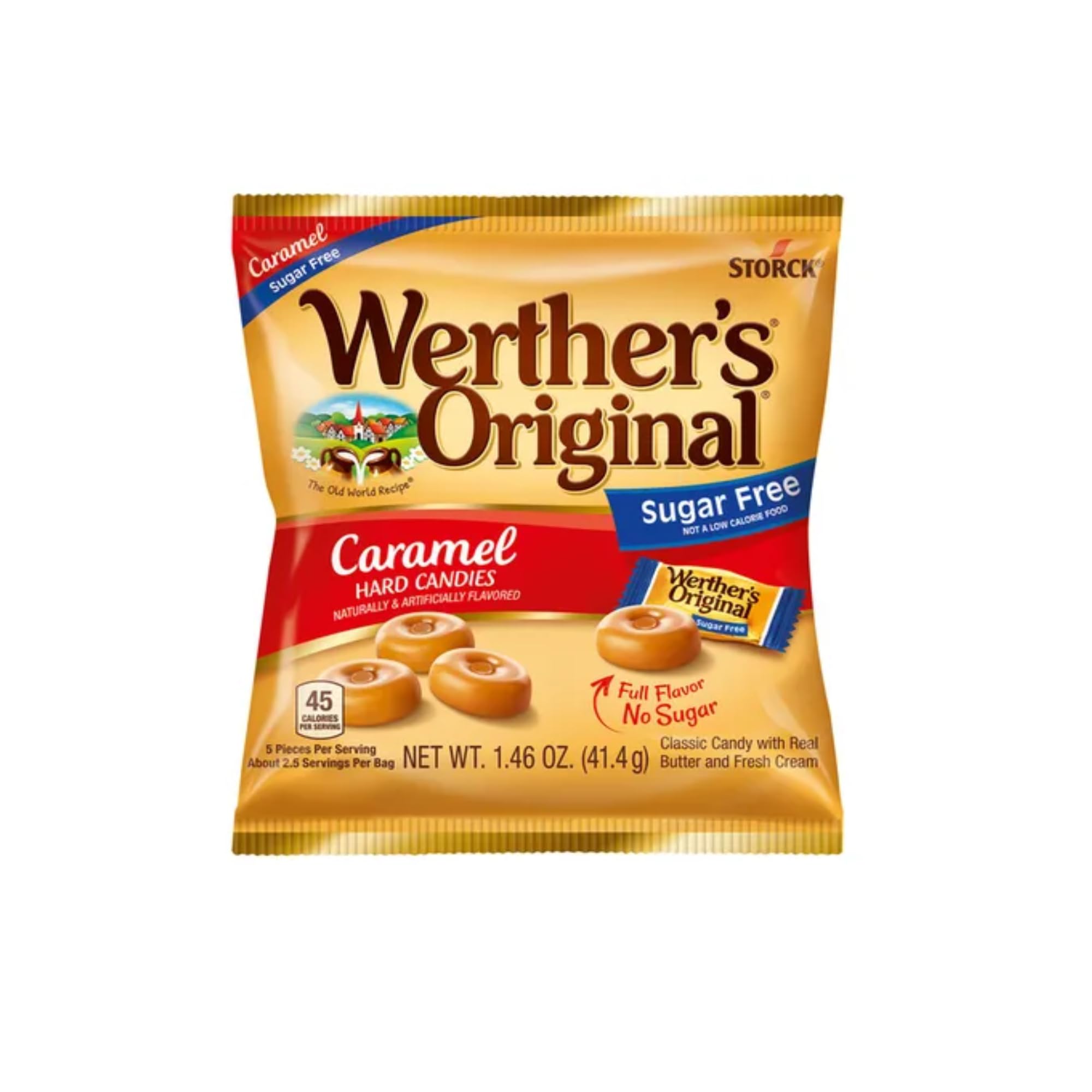 WERTHERS SUGAR FREE CARAMEL HARD CANDIES