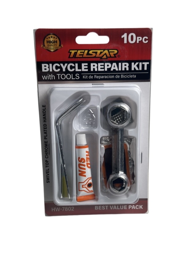 BICYCLE REPAIR KIT WITH TOOLS