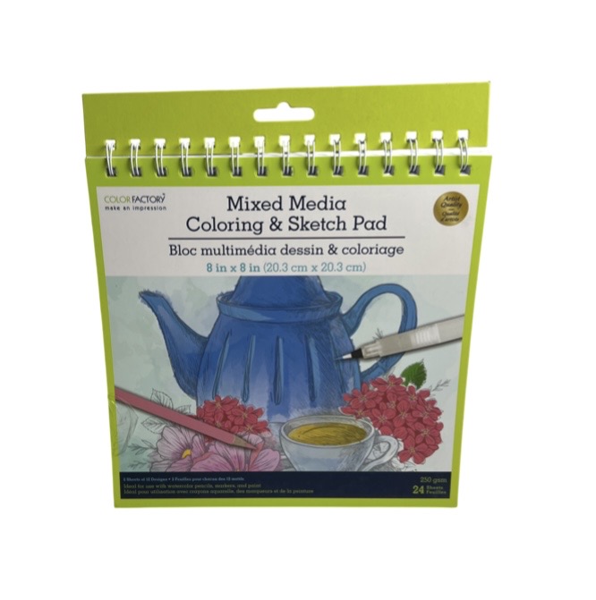 4.99 MIXED MEDIA COLORING AND SKETCH PAD 