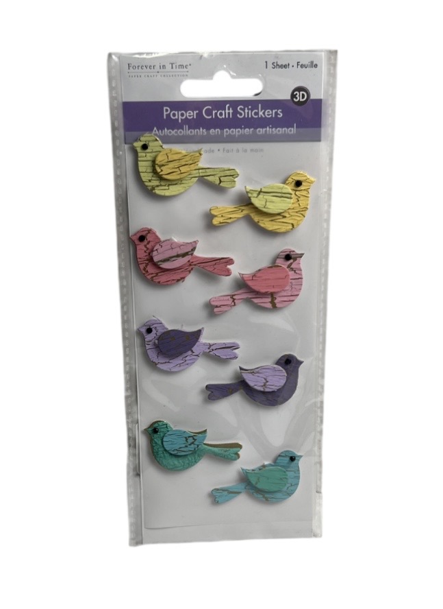 1.99 CHICKADEE 3D PAPER CRAFT STICKERS