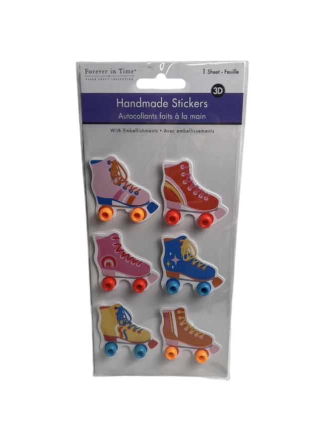 2.49 ROLLERBLADES 3D HANDMADE STICKERS