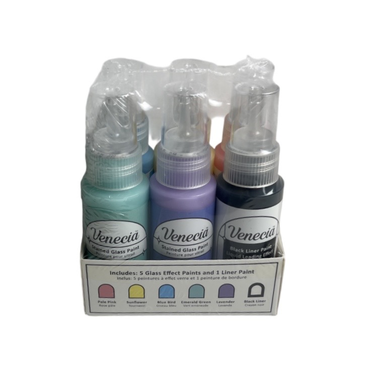 11.99 VENEXIA STAINED GLASS PAINT SET 