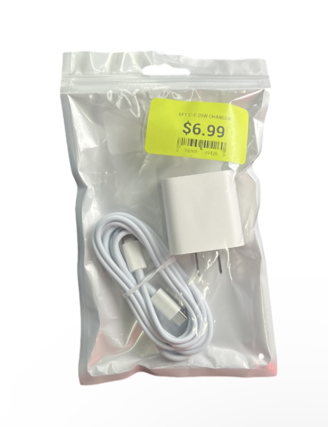 6.99 6 FT C-C 20 W CHARGER 