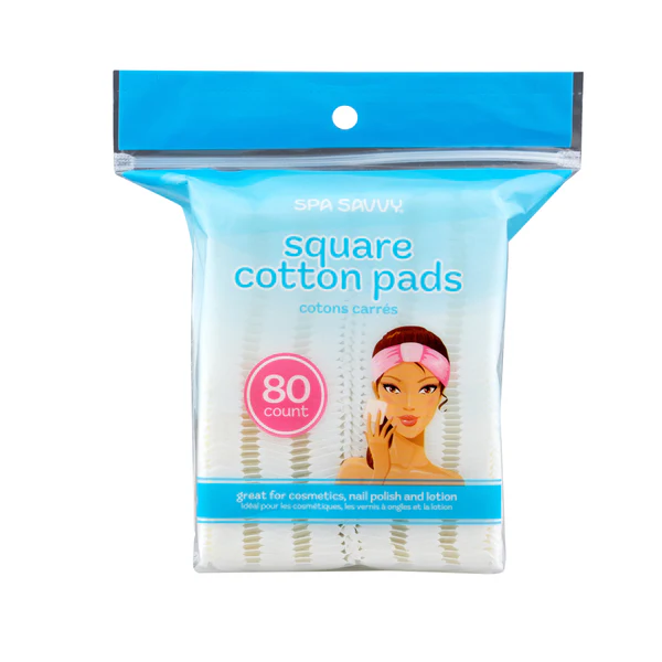 1.99 SQUARE COTTON PADS 80 COUNT 