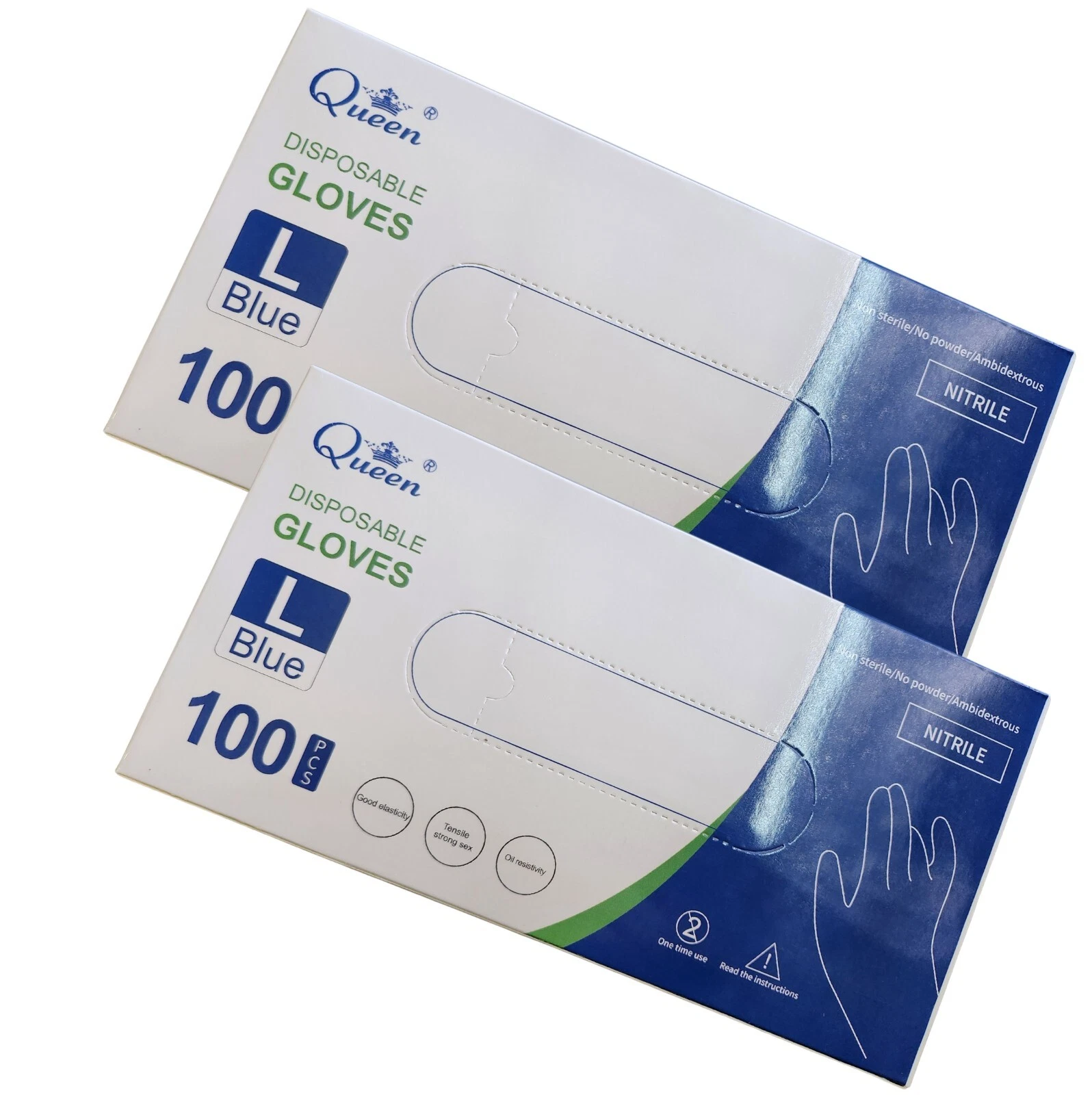 3.99 LARGE GLOVES 100 PCS BLUE