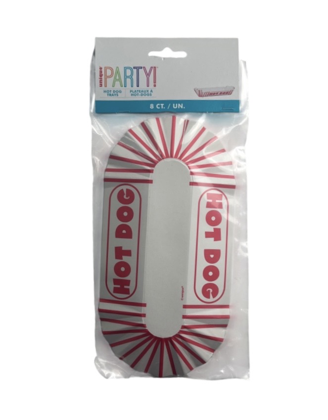 PAPER HOT DOG TRAYS 8 COUNT  