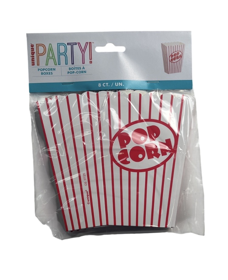 1.99 SMALL POPCORN CONTAINER BOXES 8 COUNT  