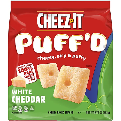 2.99 CHEEZ IT SNAP'D WHITE CHEDDAR 5.75 OZ