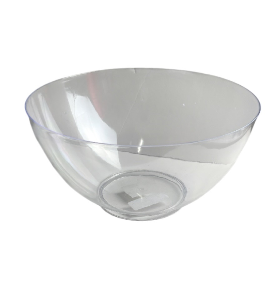 5.99 PLASTIC ROUND SALAD BOWL CLEAR