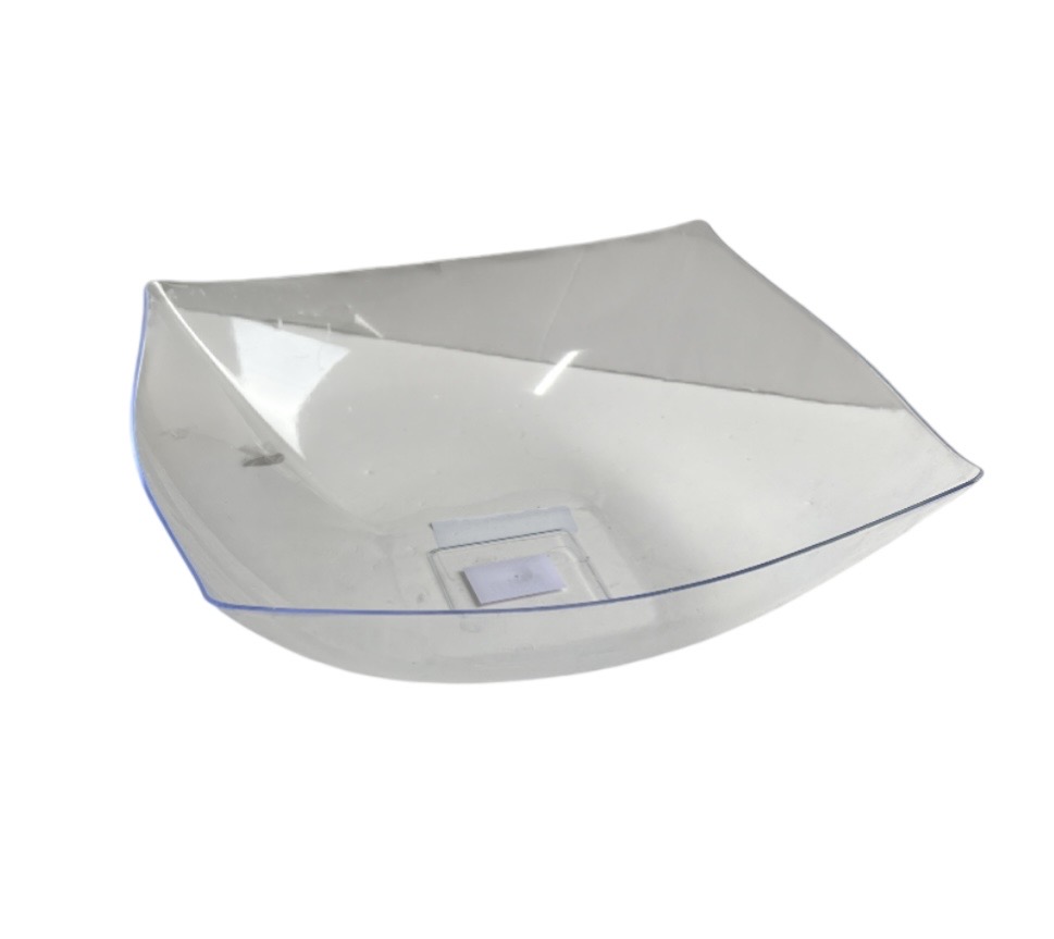 1.99 PLASTIC SQUARE SALAD BOWL 128 OZ CLEAR