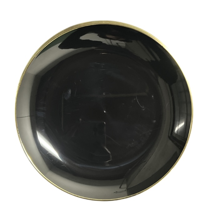 6.99 BLACK AND GOLD ELEGANCE PLATES 10 PCS 10.25 INCH 