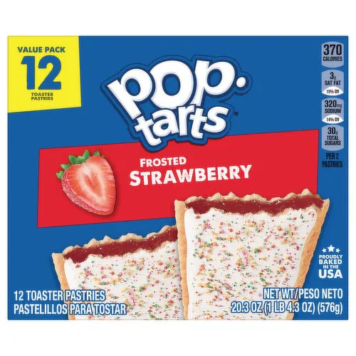 2.99 POP TARTS FROSTED STRAWBERRY 12 PACK