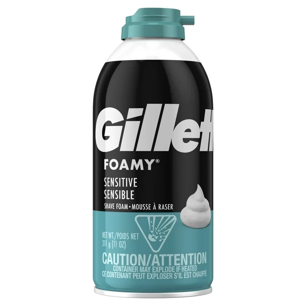 3.99 GILLETE FOAMY SENSITIVE SHAVE FOAM 11 OZ