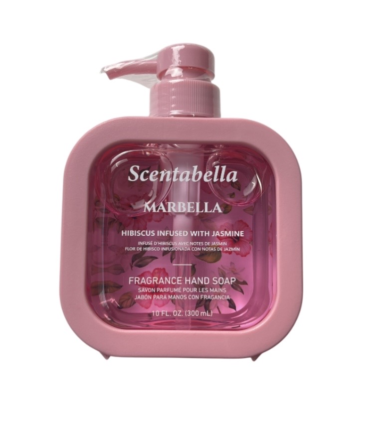 2.99 SCENTABELLA MARBELLA HIBISCUS INFUSED WITH JASMINE HAND SOAP 10 FL OZ