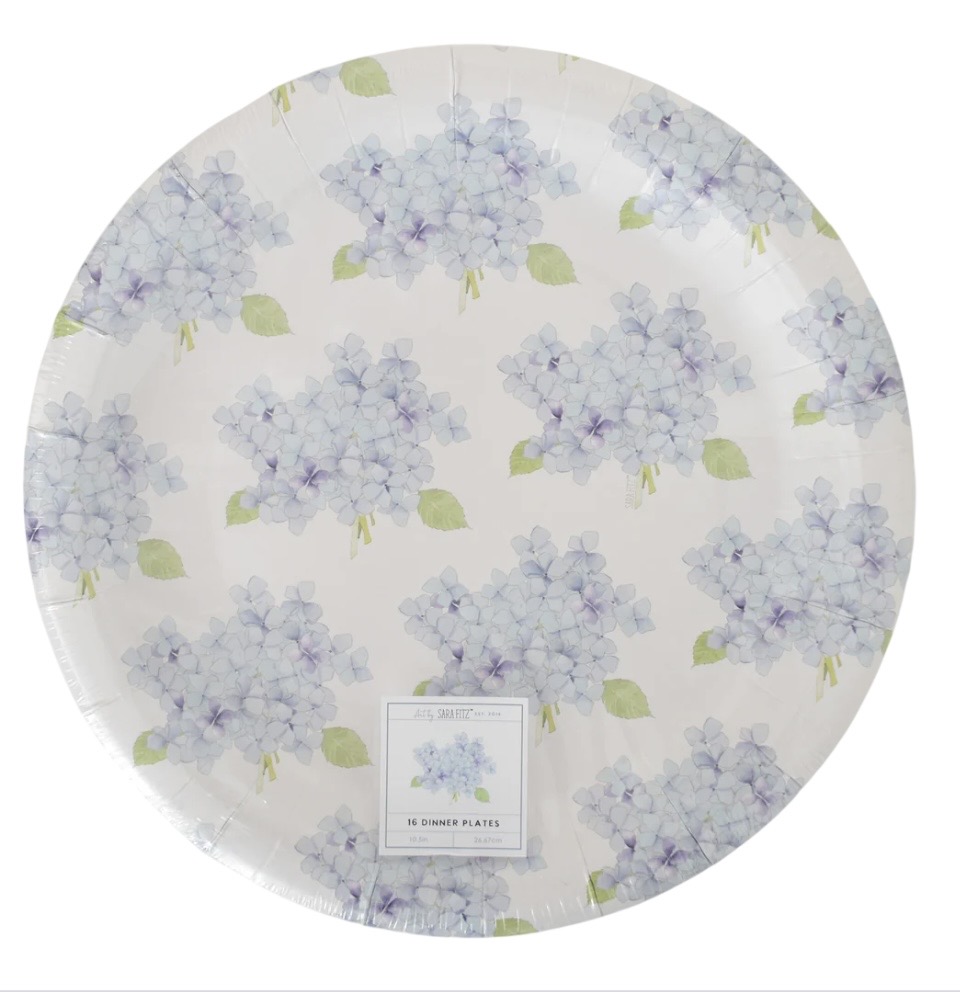 2.99 SARA FITZ FLORAL 10 INCH DESSER PLATES 16 COUNT