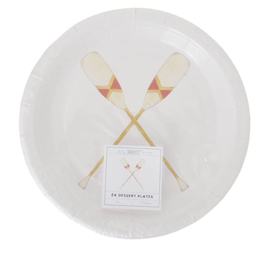 1.99 SARA FITZ PADDLE 7 INCH DESSERT PLATES 24 COUNT