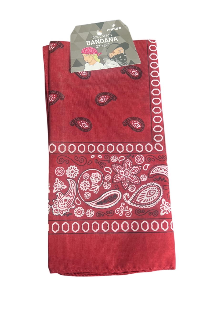BURGUNDY BANDANA  