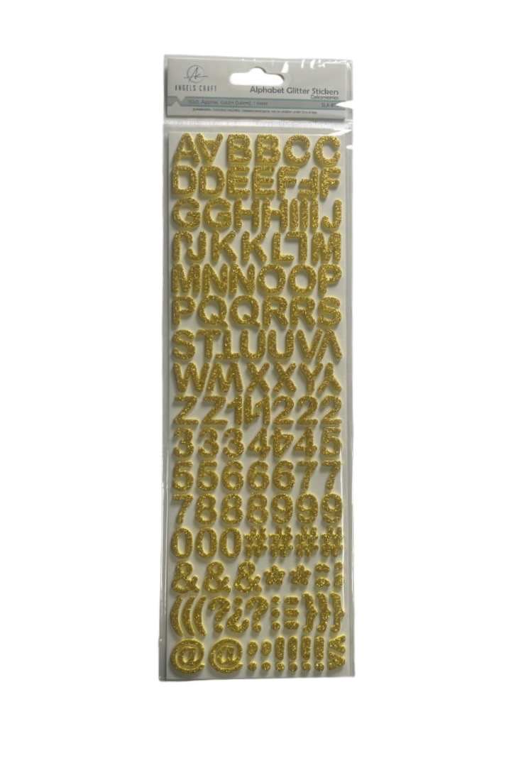 1.99 GOLD ALPHABET STICKERS 