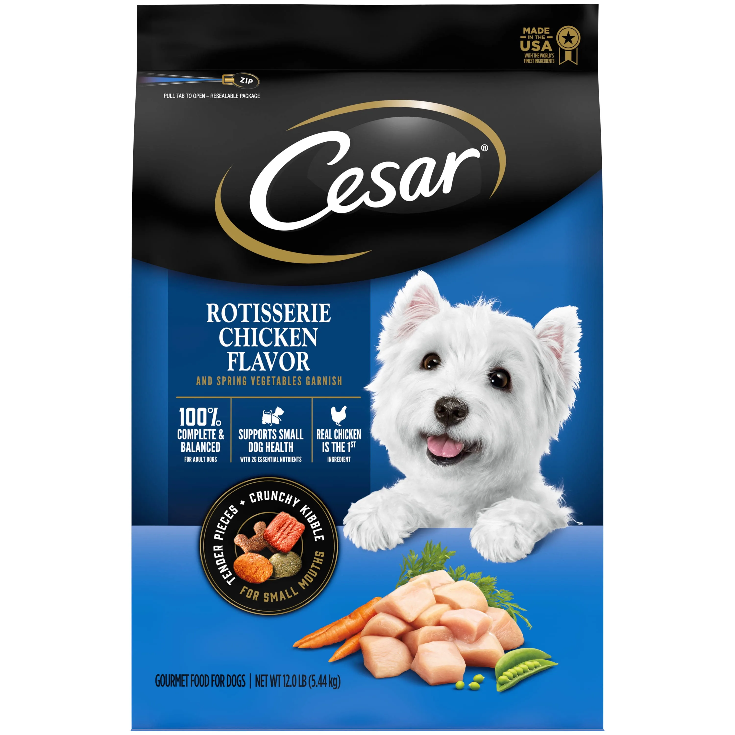 11.99 CESAR ROTISSERIE CHICKEN FLAVOR DOG FOOD 43.2 OZ