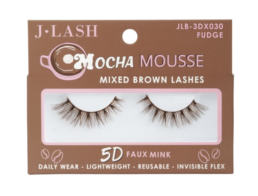 1.99 FUDGE MOCHA MOUSSE 5D FAUX MINK BROWN LASHES 