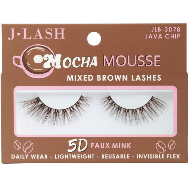 1.99 JAVA CHIP MOCHA MOUSSES 5D FAUX MINK BROWN LASHES 