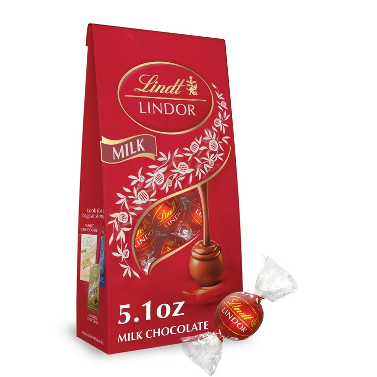 3.99 LINDT LINDOR MILK CHOCOLATE 144 G