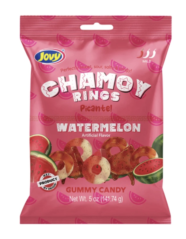 1.99 CHAMOY RINGS WATERMELON 5 OZ