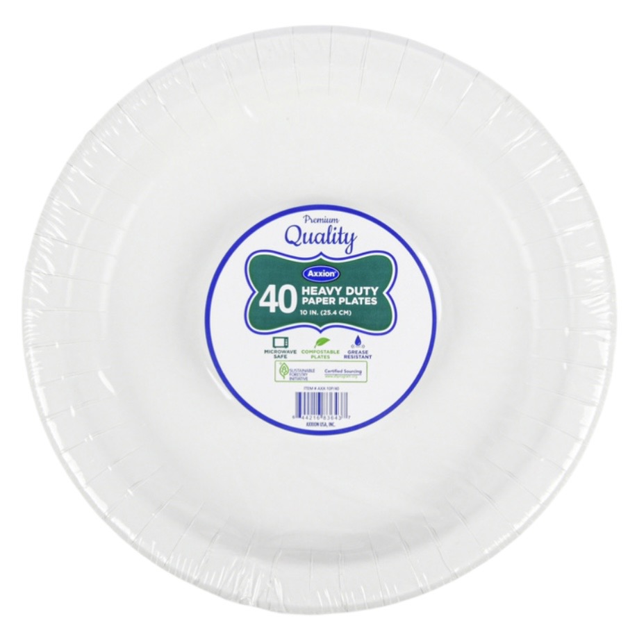 7.99 AXXION HEAVY DUTY PLATES 40 COUNT 10 INCH