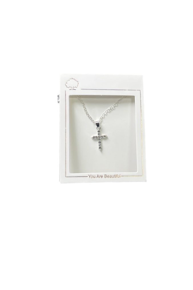 BLACK DIAMOND CROSS NECKLACE