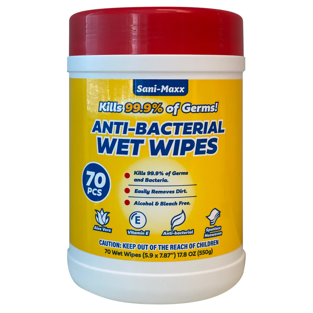 1.99 ANTI BACTERIAL WET WIPES 70 PCS