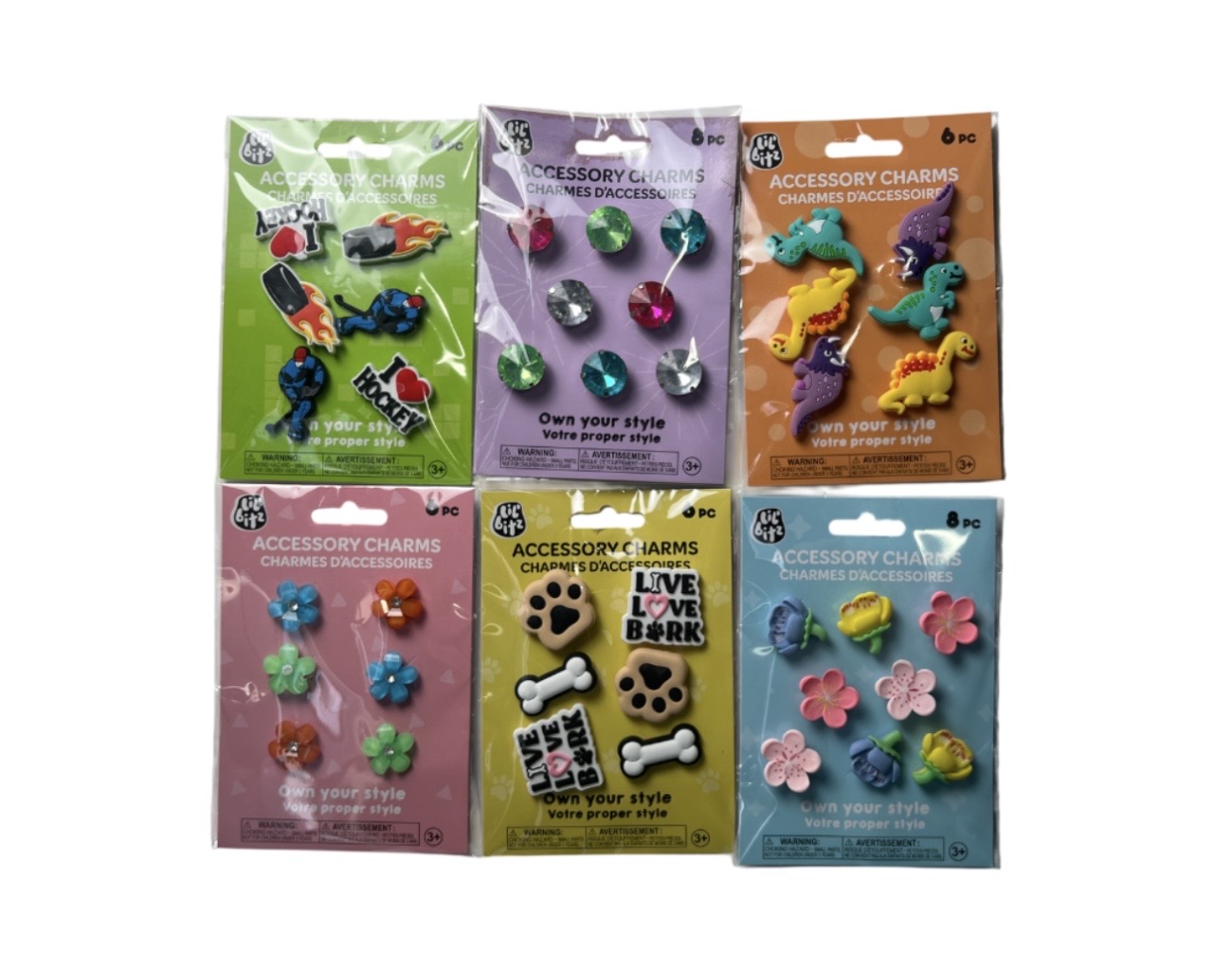 2.99 ACCESSORY CHARMS 8 PC 