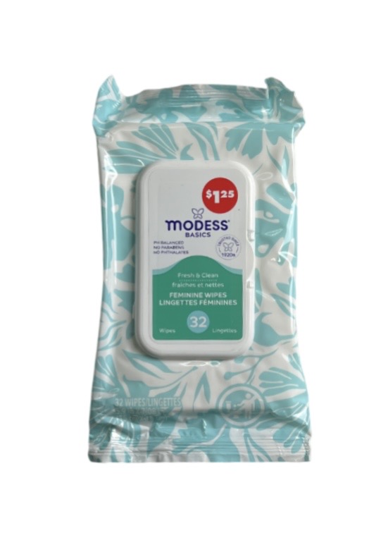 1.25 MODES BASIC FEMININE WIPES 32 PACK