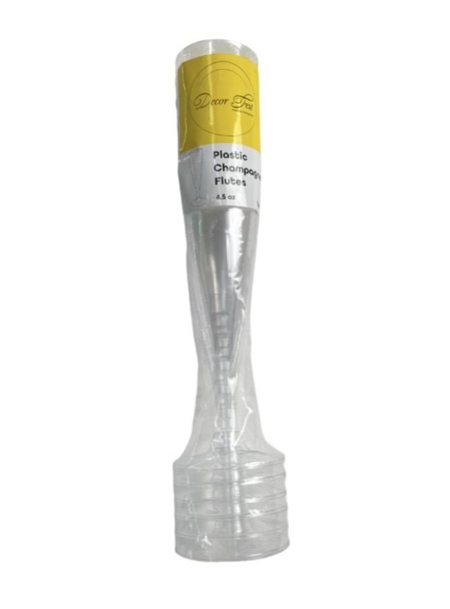 PLASTIC CHAMPAGNE FLUTES 4.5 OZ 