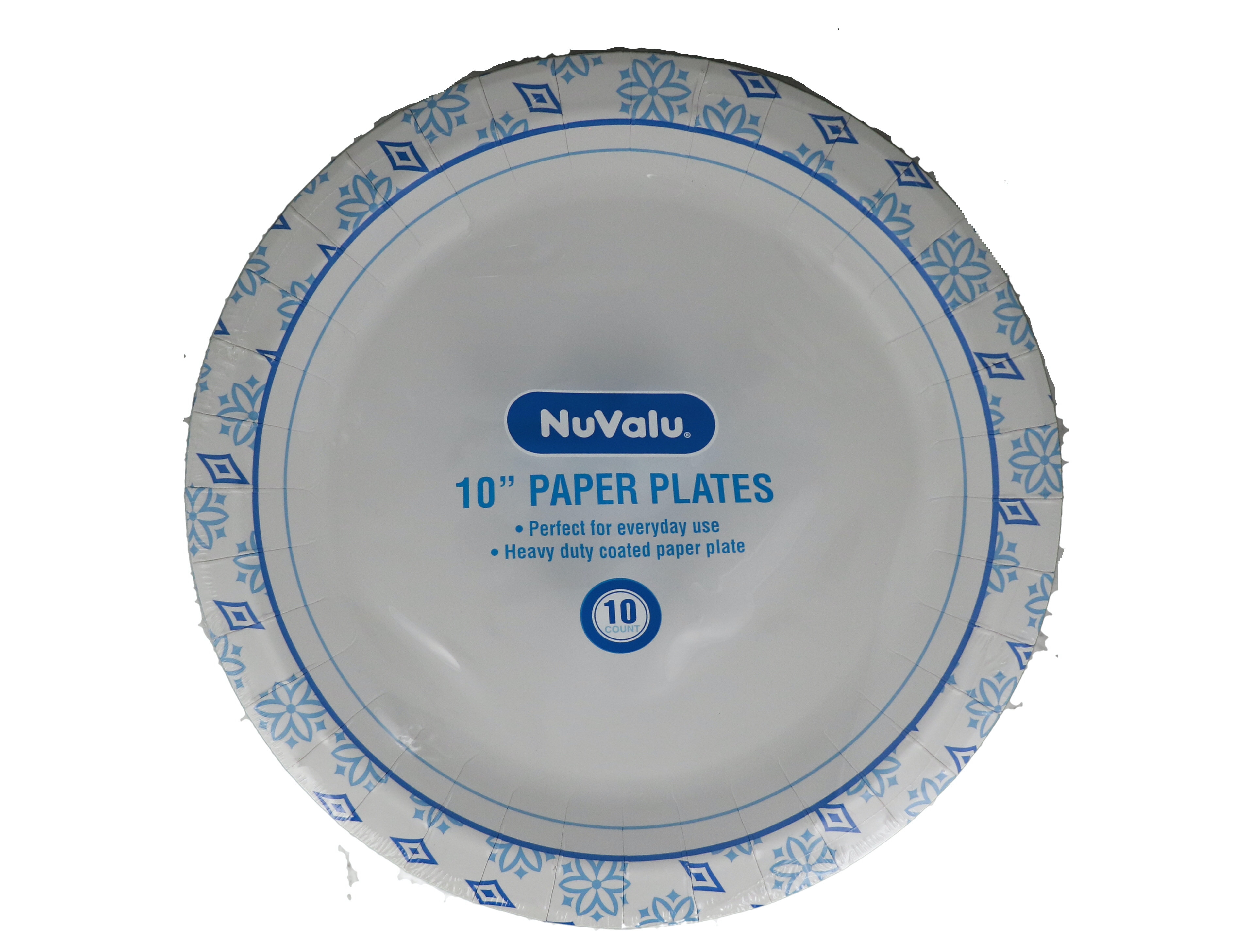 NUVALU 9 INCH PAPER PLATES 10 COUNTS