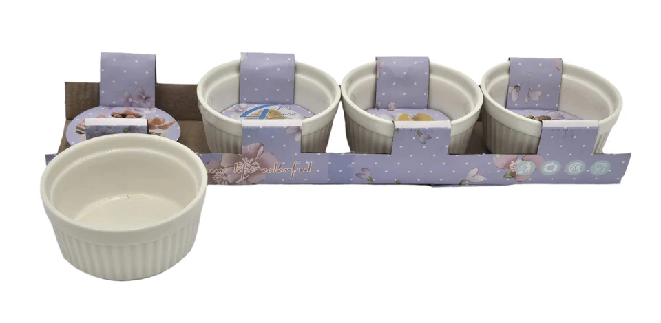 2.99 4OZ RAMEKIN-4 PC-WHITE