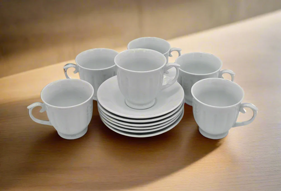11.99 6 PC COFFEE SET-WHITE