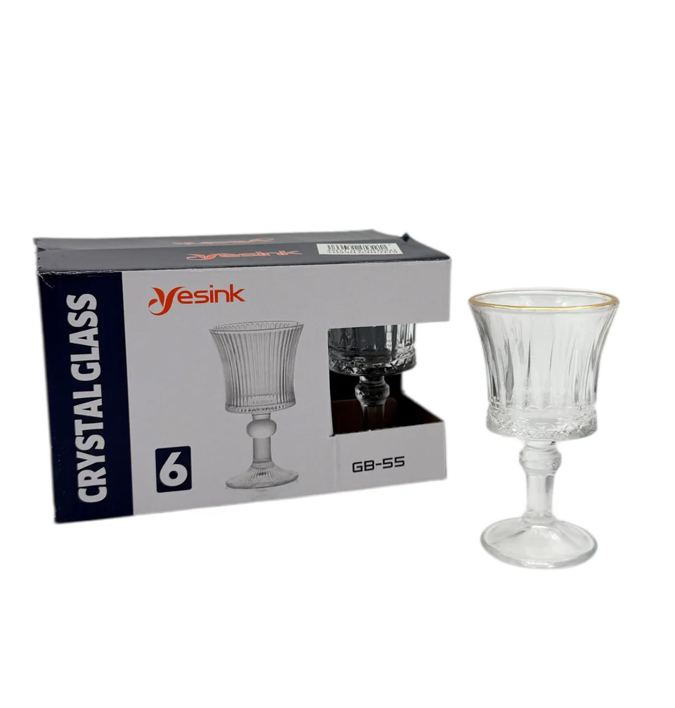 7.99 6 PC FOOTED LIQUOR GLASS