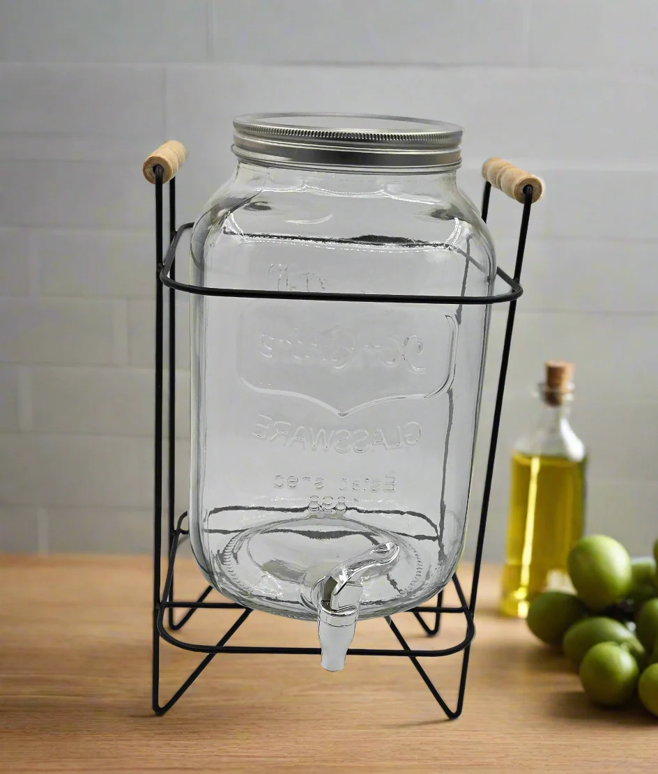 19.99 8L GLASS DISPENSER W/STAND