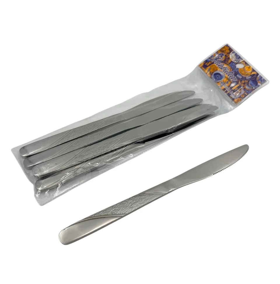6.99 6 PC DINNER KNIFE-SILVER