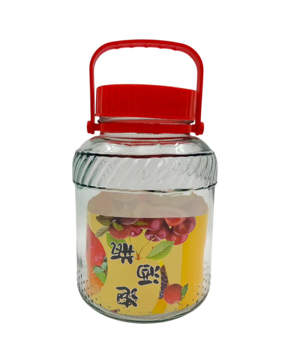 5.99 2L GLASS JAR W/LID